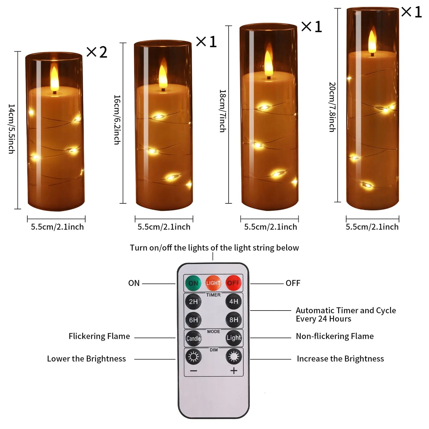 5 Deluxe Flameless LED Candles